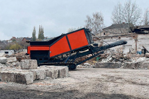 Мобильный шредер на гусеничном ходу ШМГ-250