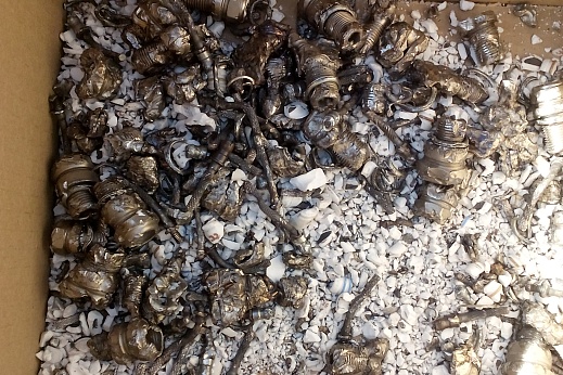 Дробильная установка для утилизации брака свечей зажигания