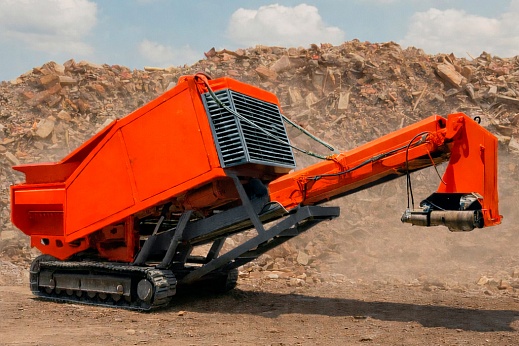 Мобильный шредер на гусеничном ходу ШМГ-250