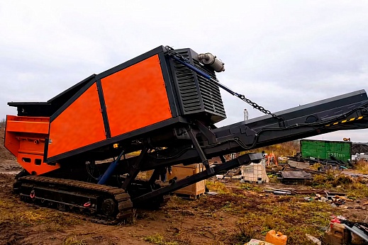 Мобильный шредер на гусеничном ходу ШМГ-250