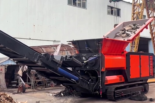 Мобильный шредер на гусеничном ходу ШМГ-750