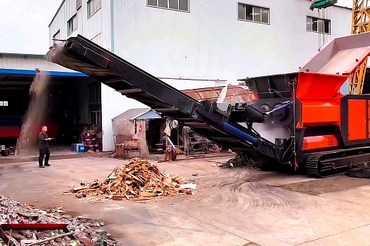 Мобильный шредер на гусеничном ходу ШМГ-750